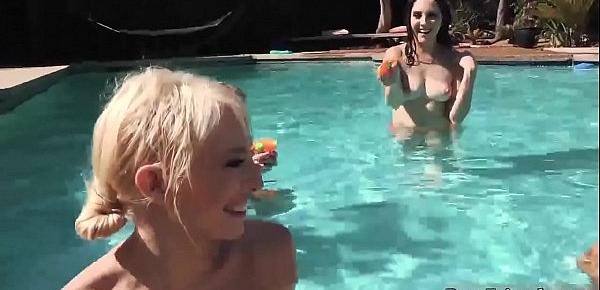  Young blonde teen anal hd and truth or dare group bi Summer Pool Party